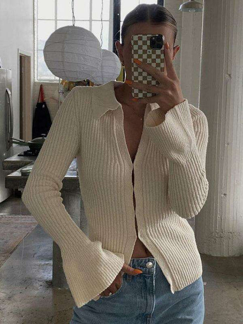 Chic Bell Sleeve Knit Cardigan: Your Essential Fashion Layer