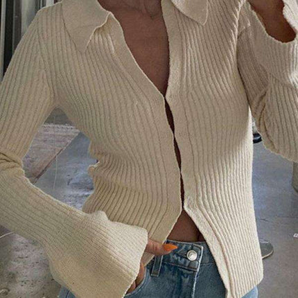 Chic Bell Sleeve Knit Cardigan: Your Essential Fashion Layer - Très Elite