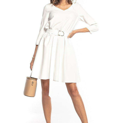 Chic Belted Ethereal Trapeze Dress - Très Elite
