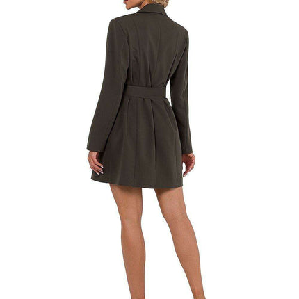 Chic Belted Jacket Dress Ensemble - Très Elite