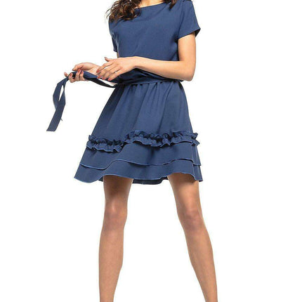 Chic Belted Kimono Midi Dress for Effortless Elegance - Très Elite