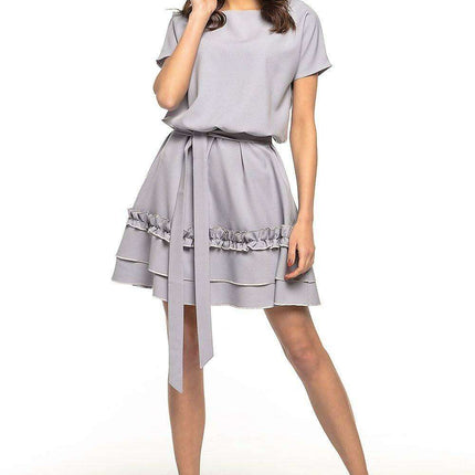 Chic Belted Kimono Midi Dress for Effortless Elegance - Très Elite