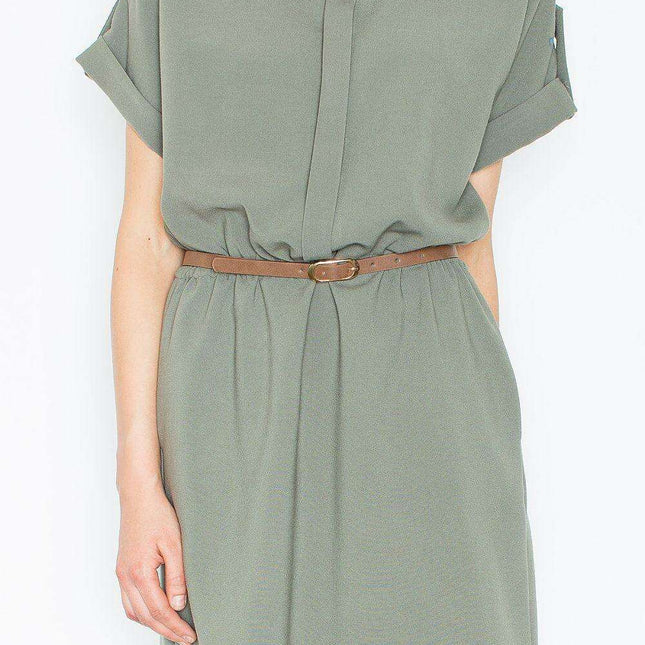 Chic Belted Kimono Sleeve Dress