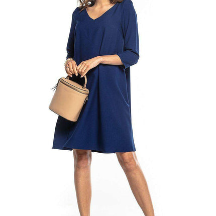 Chic Belted Trapeze Daydress with Buckle Detailing - Très Elite