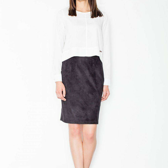 Chic Black Knee-Length Skirt by Figl for Effortless Elegance