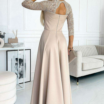 Chic Black Lace Evening Gown by Numoco - Très Elite