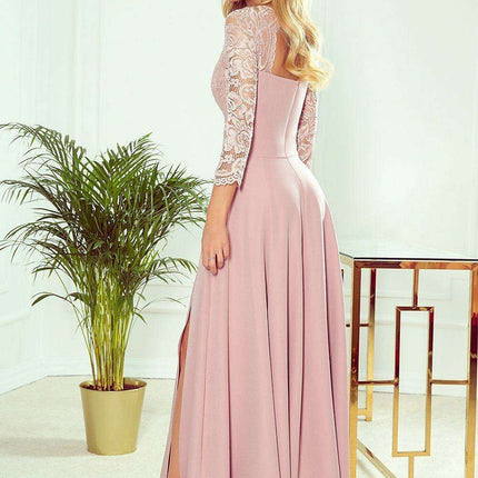 Chic Black Lace Evening Gown by Numoco - Très Elite