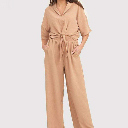 Chic Black Linen Trousers with Elastic Waistband - Très Elite