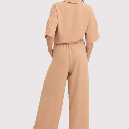 Chic Black Linen Trousers with Elastic Waistband - Très Elite