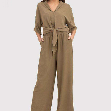 Chic Black Linen Trousers with Elastic Waistband - Très Elite