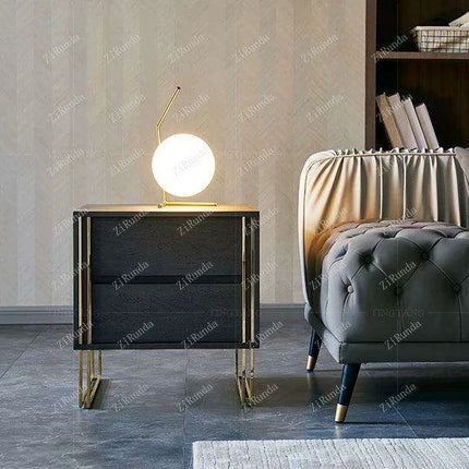 Chic Black Luxe Accent Table - Très Elite
