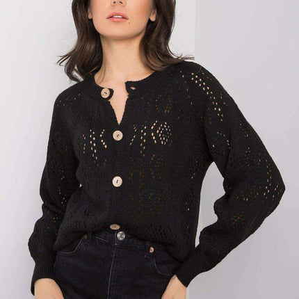 Chic Black Oversized Knit Sweater for Ultimate Comfort - Très Elite