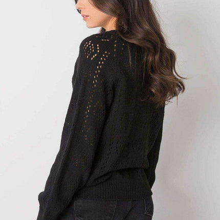 Chic Black Oversized Knit Sweater for Ultimate Comfort - Très Elite