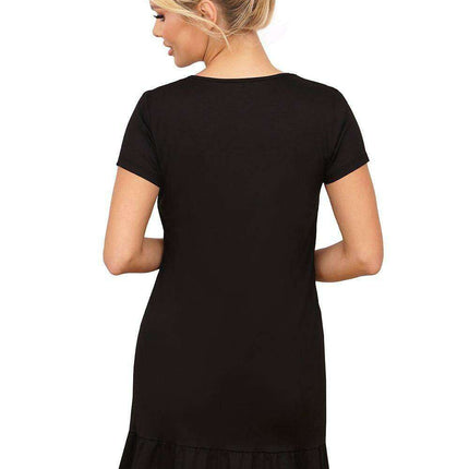 Chic Black Panther Print Cotton Nightgown for Trendsetting Women - Très Elite