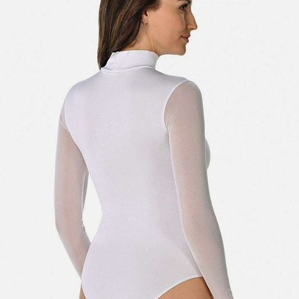 Chic Black Sheer Sleeve Bodysuit - Très Elite