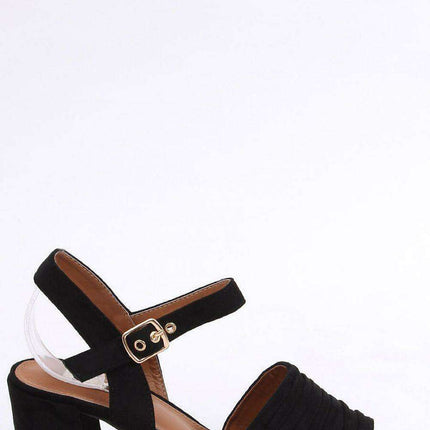 Chic Black Suede Heeled Sandals Model 167469 - Très Elite