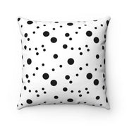 Chic Black and White Polka Dot Reversible Pillow Cover - Très Elite
