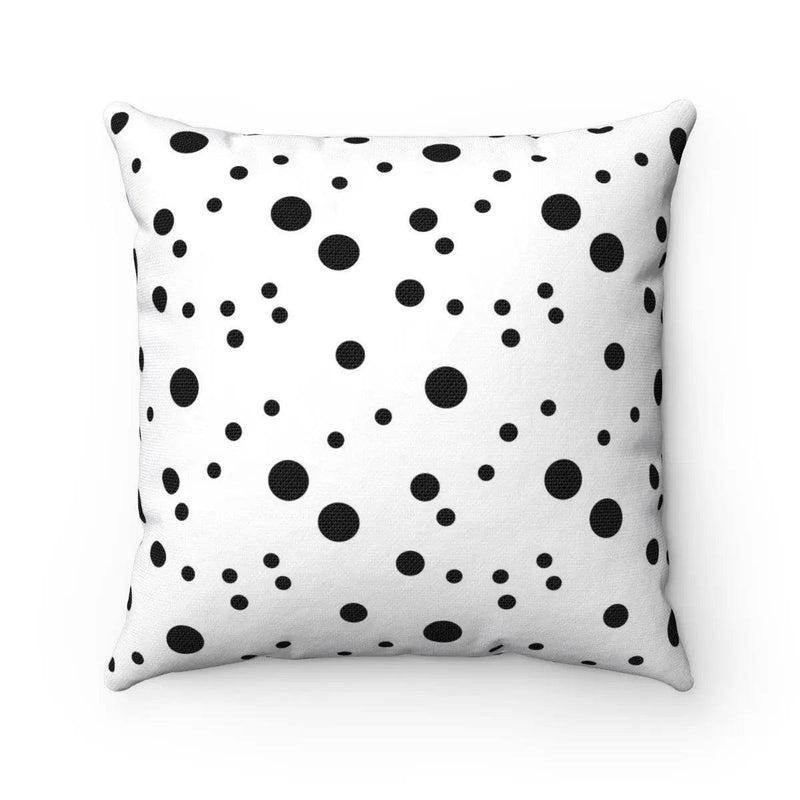 Chic Black and White Polka Dot Reversible Pillow Cover - Très Elite