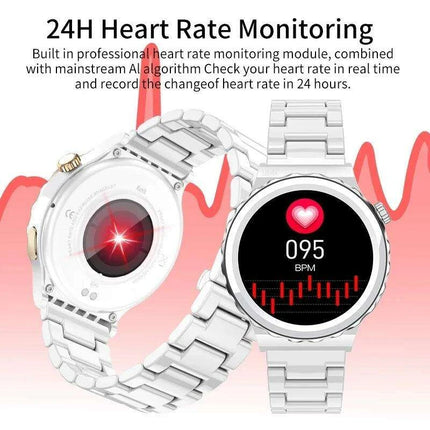 Chic Bluetooth Smartwatch for Women's Wellness with Tailored Features - Très Elite