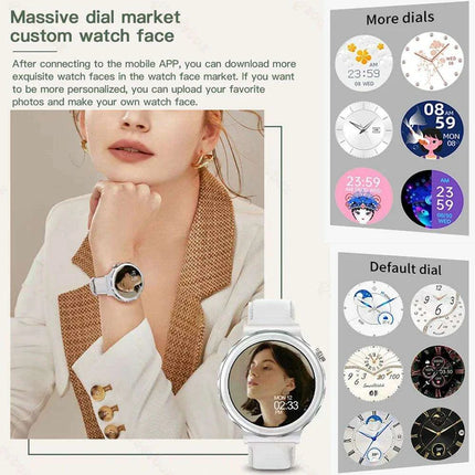 Chic Bluetooth Smartwatch for Women's Wellness with Tailored Features - Très Elite