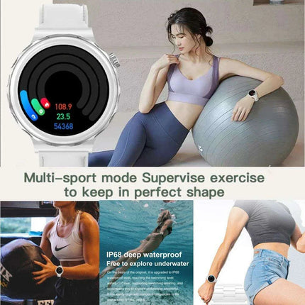 Chic Bluetooth Smartwatch for Women's Wellness with Tailored Features - Très Elite