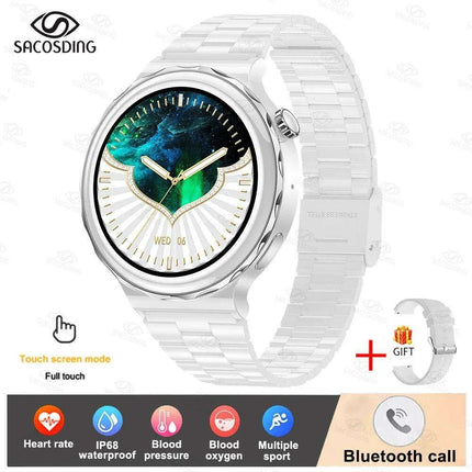 Chic Bluetooth Smartwatch for Women's Wellness with Tailored Features - Très Elite