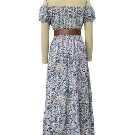 Chic Bohemian Boat Neck Dress - Trendy Women's Fashion Essential - Très Elite