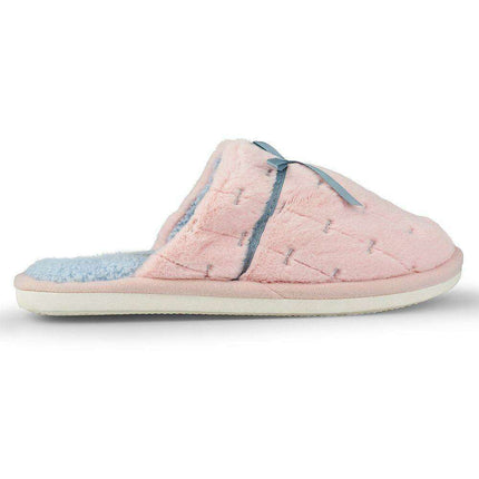 Chic Bow-Accented Faux Fur House Slippers - Très Elite