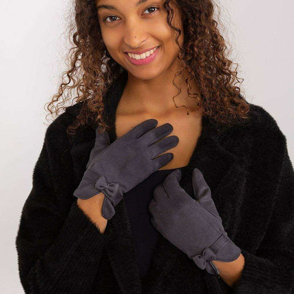 Chic Bow-Embellished Touchscreen Gloves for Modern Elegance- Très Elite- Très Elite