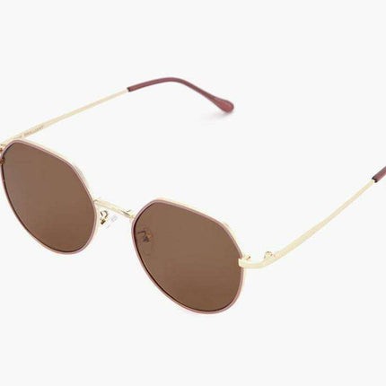 Chic Brown Sunglasses with Metal Frame - UV400 Protection and Stylish Design - Très Elite