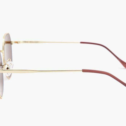 Chic Brown Sunglasses with Metal Frame - UV400 Protection and Stylish Design - Très Elite