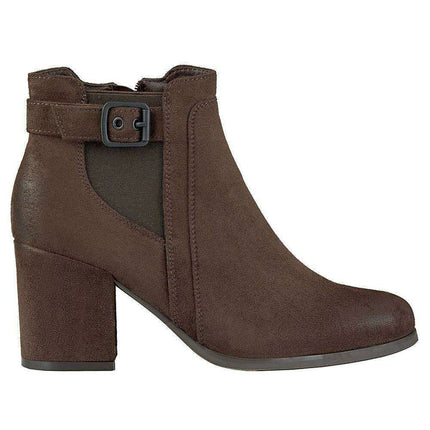 Chic Buckled Organic Suede Ankle Boots with Elevated Style - Très Elite