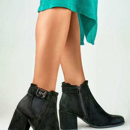 Chic Buckled Organic Suede Ankle Boots with Elevated Style - Très Elite