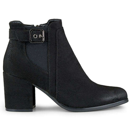 Chic Buckled Organic Suede Ankle Boots with Elevated Style - Très Elite