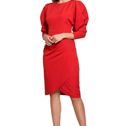 Chic Buffet Sleeve Daydress with Stylish Details