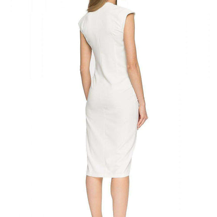 Chic Button-Up Cocktail Dress with Unique Details - Très Elite