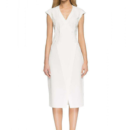 Chic Button-Up Cocktail Dress with Unique Details - Très Elite