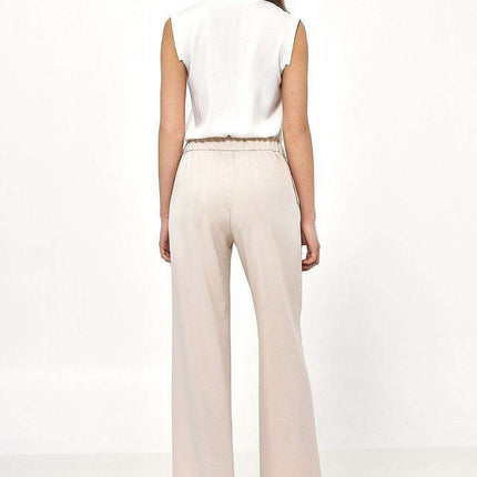 Chic Caramel High Rise Women Trousers Elegant Style - Très Elite