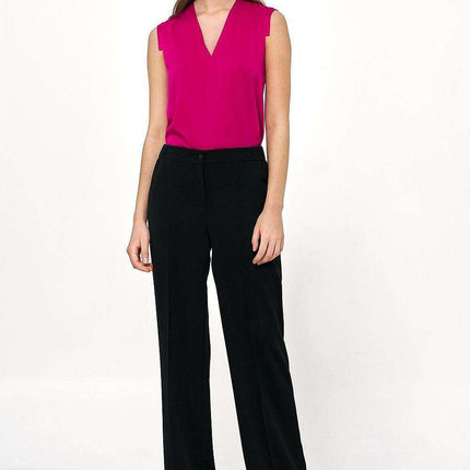 Chic Caramel High Rise Women Trousers Elegant Style