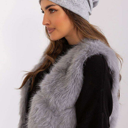 Chic Cashmere Beanie with Sparkling Rhinestone Accents - Très Elite