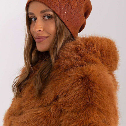 Chic Cashmere Beanie with Sparkling Rhinestone Accents - Très Elite