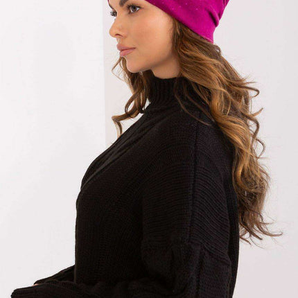 Chic Cashmere Beanie with Sparkling Rhinestone Accents - Très Elite