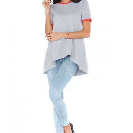 Chic Casual Short Sleeve Tunic Blouse - Très Elite