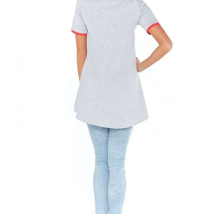 Chic Casual Short Sleeve Tunic Blouse - Très Elite