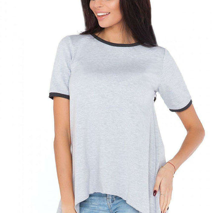 Chic Casual Short Sleeve Tunic Blouse - Très Elite