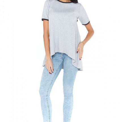 Chic Casual Short Sleeve Tunic Blouse - Très Elite