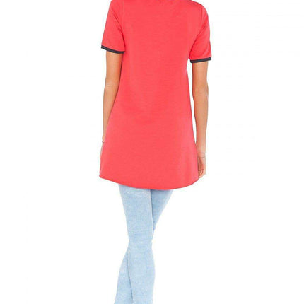 Chic Casual Short Sleeve Tunic Blouse - Très Elite