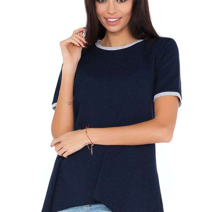 Chic Casual Short Sleeve Tunic Blouse - Très Elite