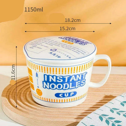 Chic Ceramic Bowls with Lids - Ideal for Noodles, Salads, and Trendy Bento Lunches- Très Elite- Très Elite