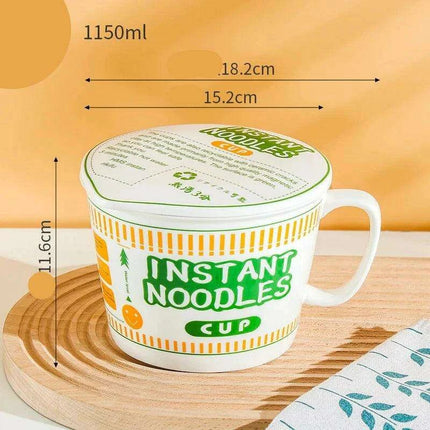 Chic Ceramic Bowls with Lids - Ideal for Noodles, Salads, and Trendy Bento Lunches - Très Elite